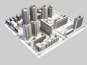 city block 3Dモデル