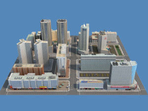 city block 3Dモデル