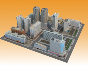 city block 3Dモデル