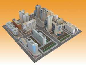 city block 3Dモデル