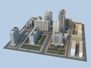 city block 3Dモデル