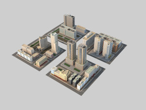 city block 3Dモデル