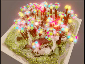 fantasy phoenix forest 3D Model