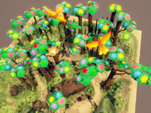 fantasy phoenix forest 3D Model