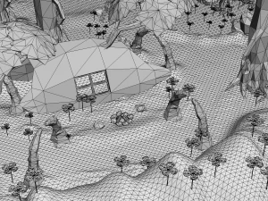 fantasy phoenix forest 3D Model