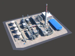 rafineria Model 3D