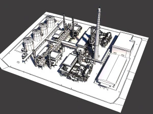 refinery 3D Model