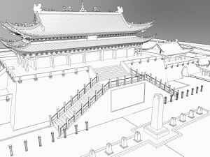 ancient chinese palace 3D Model