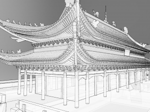 ancient chinese palace 3D Model