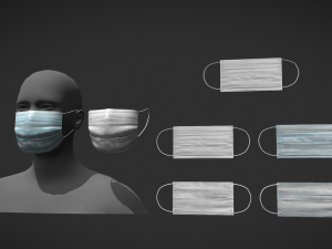 disposable medical mask Modelo 3D