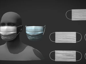 disposable medical mask 3D Model
