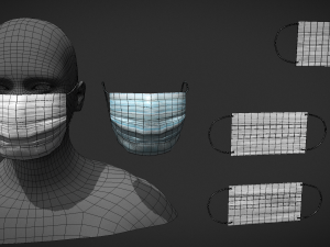 disposable medical mask 3Dモデル