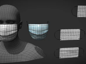 disposable medical mask 3D Model