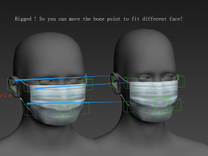 disposable medical mask 3Dモデル