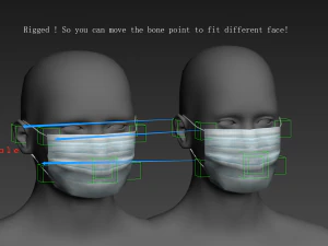 disposable medical mask 3D Model