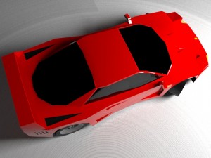 ferrari f-40 1986 lowpoly Modelo 3D