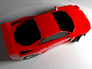 ferrari f40 1986 baixo poli Modelo 3D