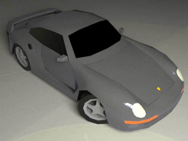porsche 959 1986 lowpoly 3D Model .c4d .max .obj .3ds .fbx .stl .blend 