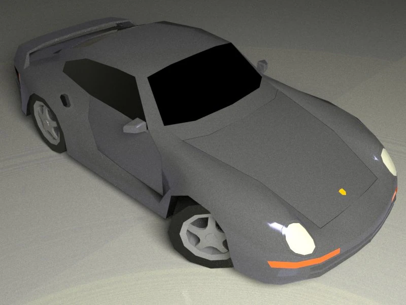 porsche 959 1986 lowpoly 3D Model .c4d .max .obj .3ds .fbx .stl .blend