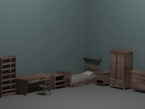 mob&iacute;lia do quarto Modelo 3D