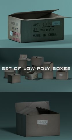 packaging box Model 3D .c4d .max .obj .3ds .fbx .stl .blend 