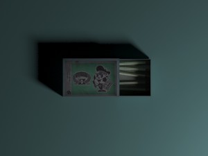 match box with match sticks 3D Model