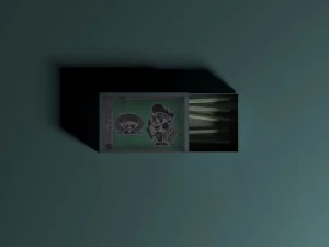 match box with match sticks 3D Model