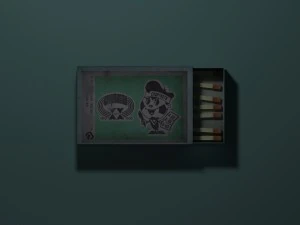 match box with match sticks 3D Model
