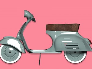 scooter vespa sprint 1966 3D Модель