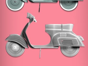 scooter vespa sprint 1966 3D 모델