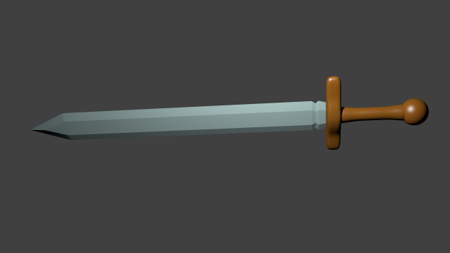 sword simple 3D Model .c4d .max .obj .3ds .fbx .lwo .lw .lws