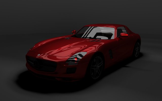 mercedes benz sls amg 3D Model .c4d .max .obj .3ds .fbx .stl .blend 