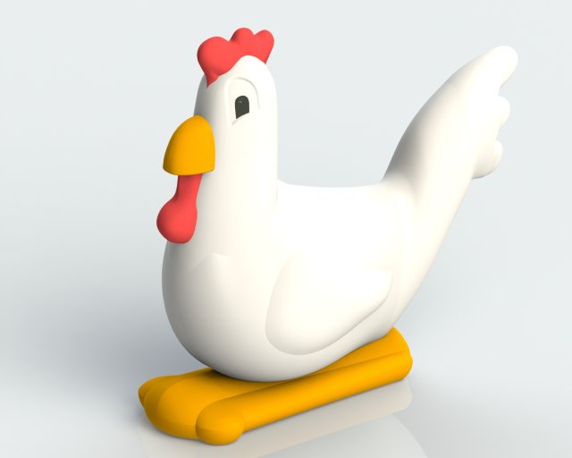 chicken 3D-printmodel .c4d .max .obj .3ds .fbx .stl .blend 