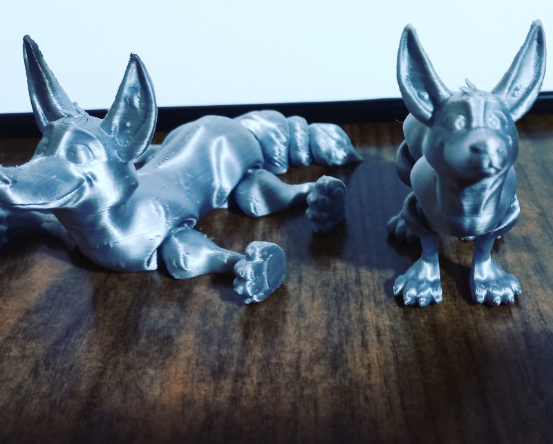 Flexible dog PRINT-IN-PLACE Model Cetak 3D .c4d .max .obj .3ds .fbx .stl .blend 
