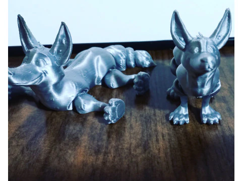 Chien flexible PRINT-IN-PLACE Modèles 3D en vedette