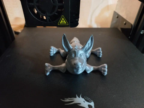 Flexible dog PRINT-IN-PLACE 3D Print Model