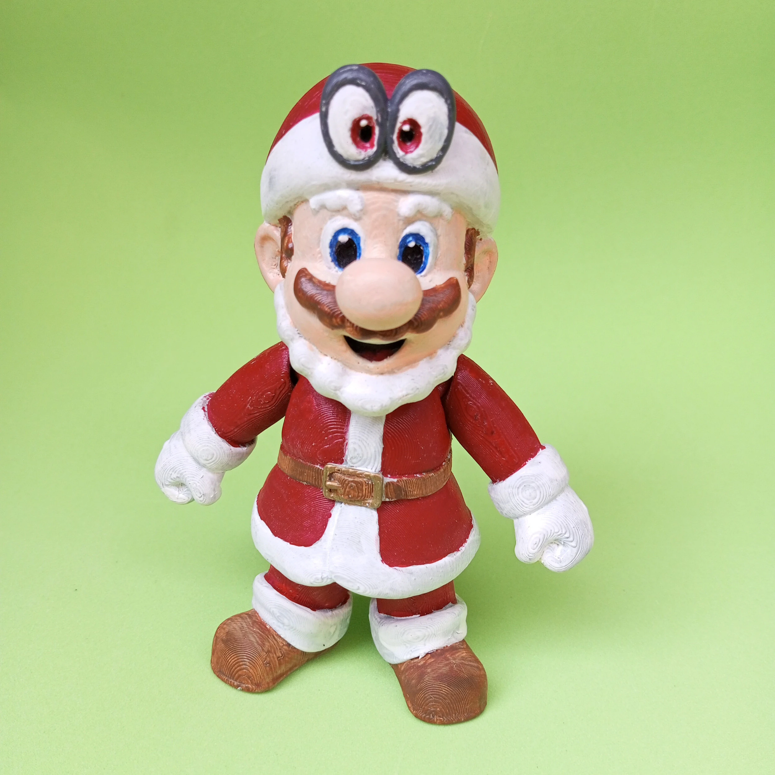 Mario Bros Kerstman Kerst Super Mario 3D-figuurvideogames 3D printmodel .c4d .max .obj .3ds .fbx .stl .blend 