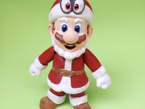 Mario bros santa claus christmas super mario 3d figure video games 3D Print Model