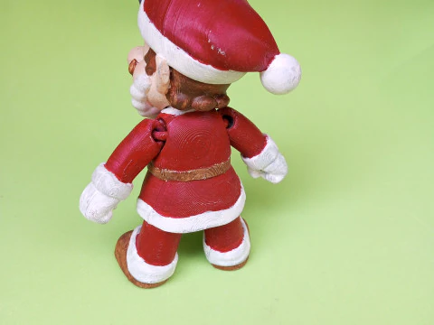 Mario Bros Kerstman Kerst Super Mario 3D-figuurvideogames 3D printmodel