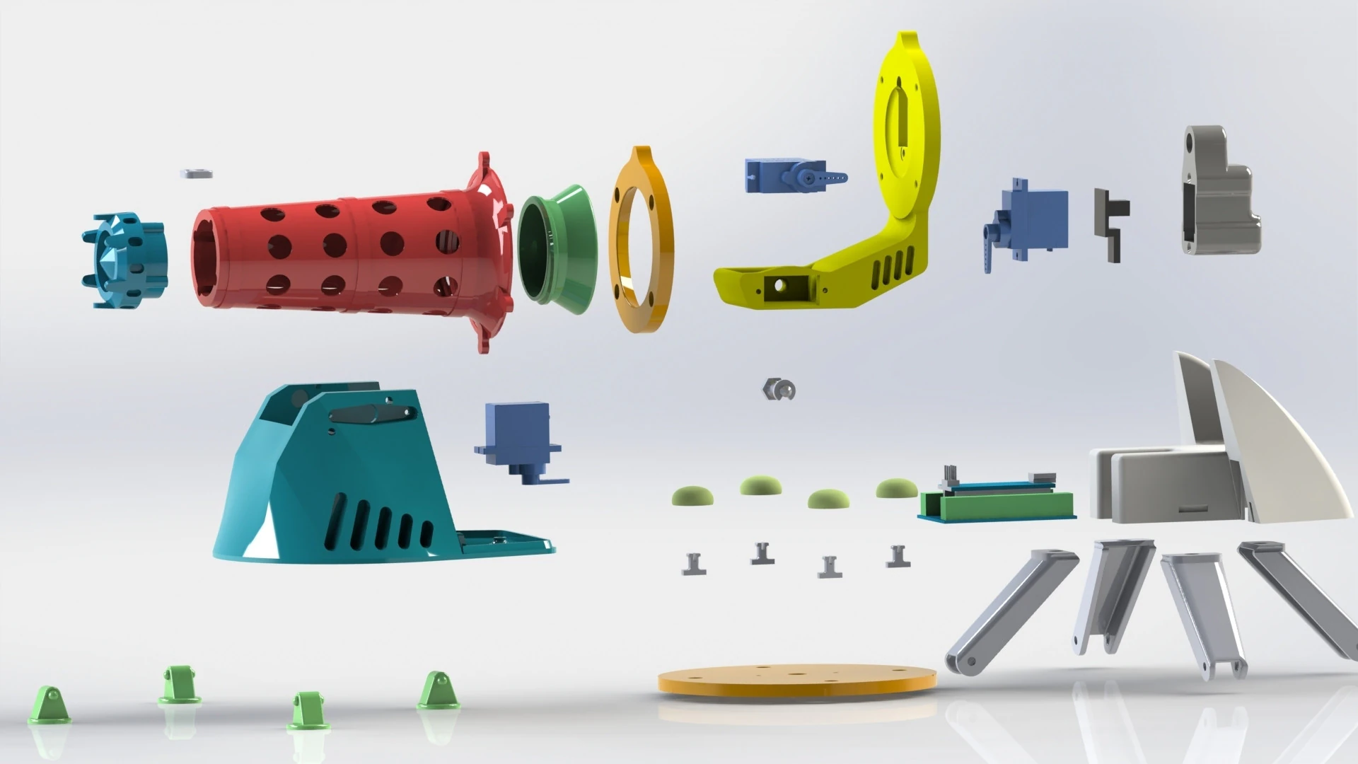 IRIS-TX - Smart Turret met Arduino IR-besturing en 360 servo's DIY Maker Project 3D printmodel .c4d .max .obj .3ds .fbx .stl .blend