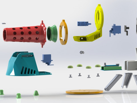 IRIS-TX - Smart Turret with Arduino IR Control and 360 Servos DIY Maker Project 3D Print Model
