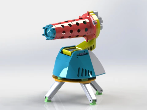 IRIS-TX - Smart Turret met Arduino IR-besturing en 360 servo's DIY Maker Project 3D printmodel