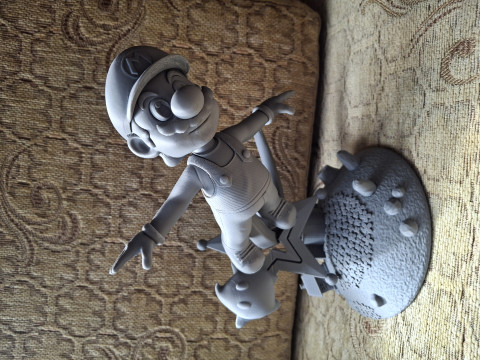 Figura din&aacute;mica inspirada en el espacio del h&eacute;roe fontanero gal&aacute;ctico MARIO GALAXY Modelo de impresión 3D