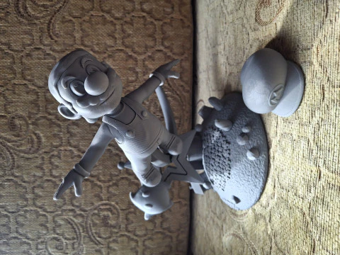 Galactic Plumber Hero Dynamic Space-Inspired Figure MARIO GALAXY 3D Print Model