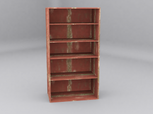 low poly old cupboard 3D मॉडल