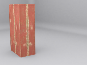 low poly old cupboard 3D मॉडल