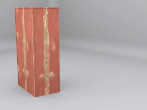 низькому полі стара шафа 3D Модель