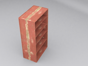 low poly old cupboard 3D मॉडल