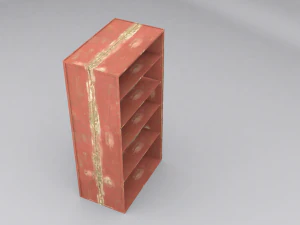 низькому полі стара шафа 3D Модель