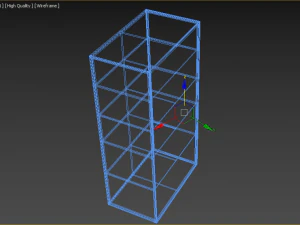 низькому полі стара шафа 3D Модель